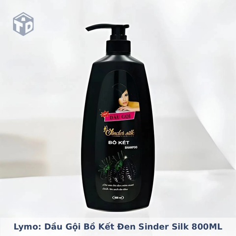 Lymo: Dầu Gội Bồ Kết Đen Sinder Silk 800ML - Ko Bao Bể VC