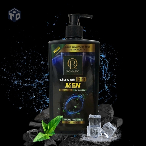 TLT: Dầu Gội tắm Ronado Men Hương Nước Hoa 2IN1 500ml