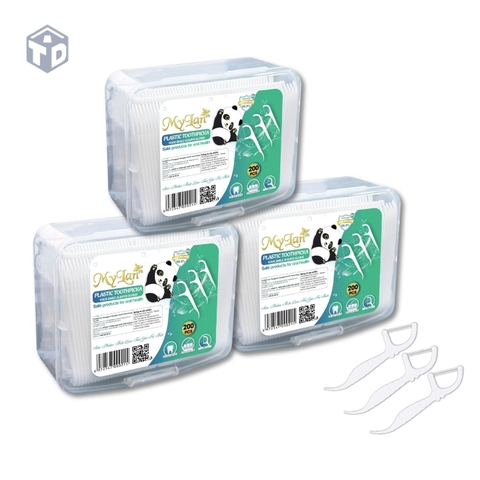 MyLan: Hộp 200 tăm nhựa nha khoa 2 chỉ