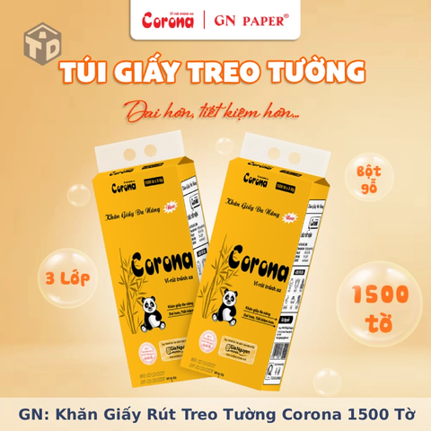 GN: Khăn giấy rút treo tường Corona 1500 tờ