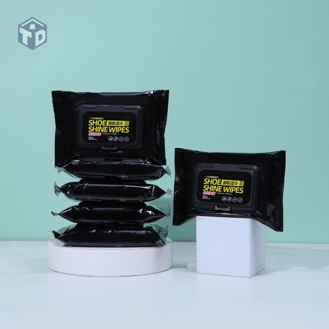 Khăn lau giày màu đen siêu sạch SHOE SHINE WIPES (T80) - (Cái)