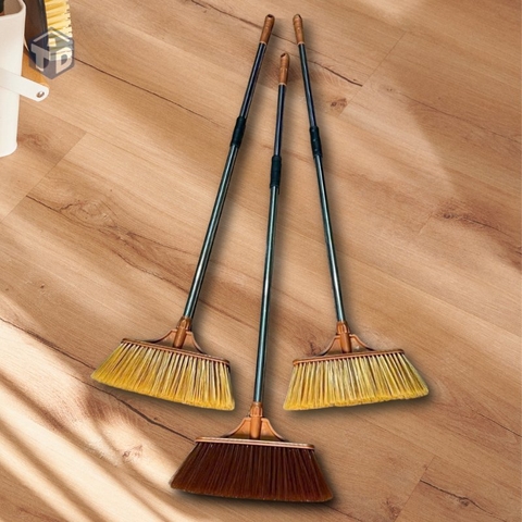 Chổi Quét Nhà Sợi Nhựa Cán Dài Inox (T100) - (Cái)