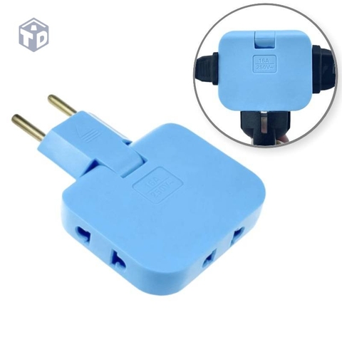 Phích Cắm Dẹp Chuyển Đổi 3 Trong 1 Xoay 180 Độ (T500) - (Cái)