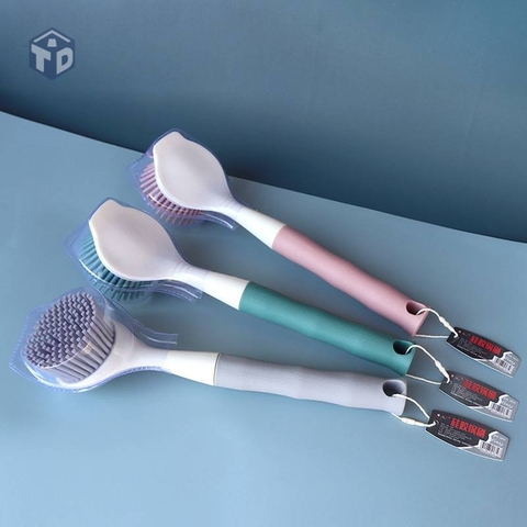 Bàn Chải Vệ Sinh Silicon Đa Năng Cán Dài Chống Trượt (T120) - (Cái)