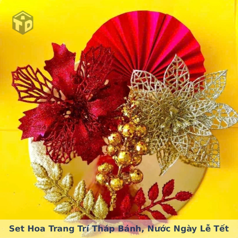Set Hoa Trang Trí Tháp Bánh, Nước Ngày Lễ Tết