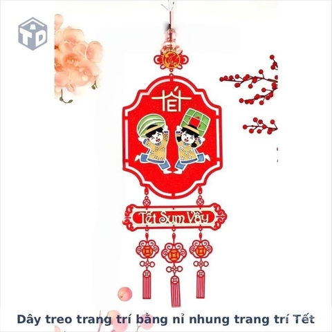 Dây treo trang trí bằng nỉ nhung trang trí Tết