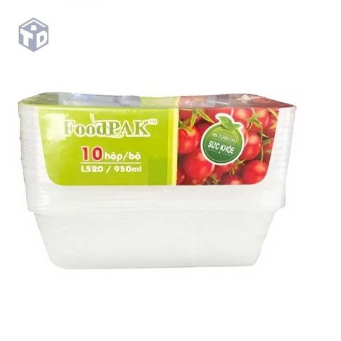 DDT: 1 Lốc 10 Hộp Nhựa Siêu Mỏng Có Nắp L520 (T30)