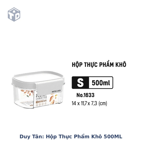 Duy Tân: Hộp Thực Phẩm Khô 500ML