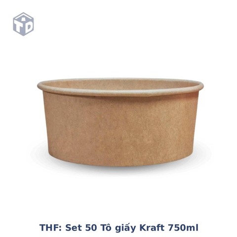 THF: Set 50 Tô giấy Kraft 750ml