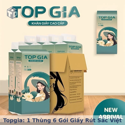 Topgia: 1 thùng 6 gói Giấy rút Sắc Việt