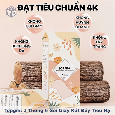 Topgia: 1 thùng 6 gói Giấy rút đáy tiểu hạ