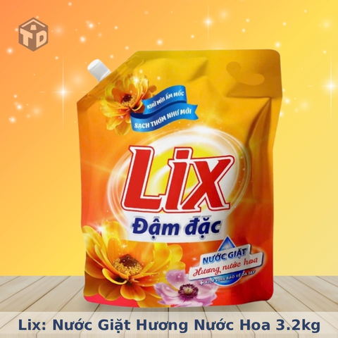 Lix: Nước Giặt Hương Nước Hoa 3.2kg