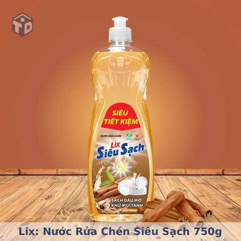 Lix: Nước Rửa Chén Siêu Sạch 750g