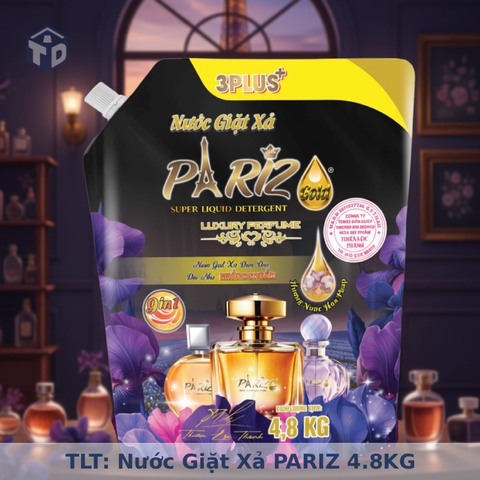 TLT: Nước Giặt Xả PARIZ 4.8KG thơm xịn - Ko Bao Bể VC