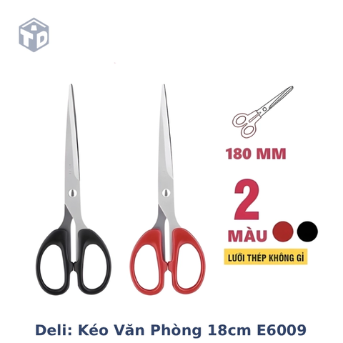 Deli: Kéo văn phòng 18cm E6009