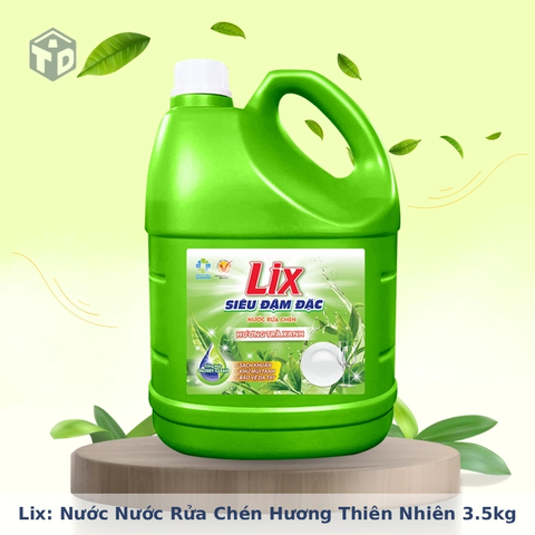 Lix: Nước Nước Rửa Chén Hương Thiên Nhiên Can 3.5kg