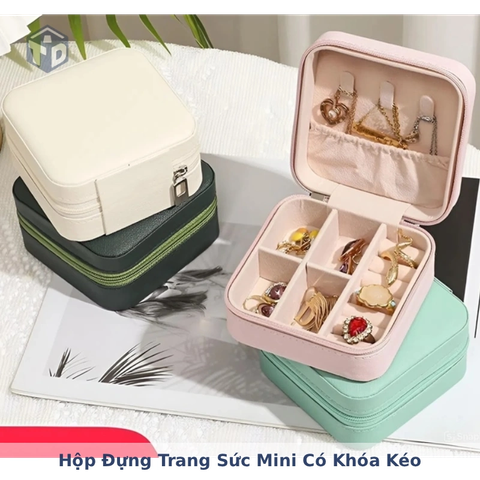 Hộp Đựng Trang Sức Mini Có Khóa Kéo