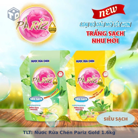 TLT: Nước Rửa Chén Pariz Gold 1.6kg - Ko Bao Bể VC