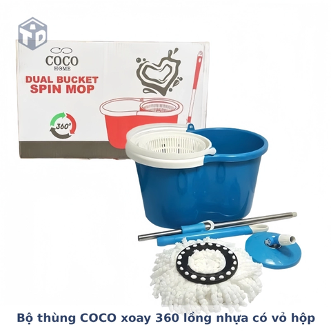 COCO: Bộ thùng COCO xoay 360 lồng nhựa có vỏ hộp - Ko Bao Bể VC