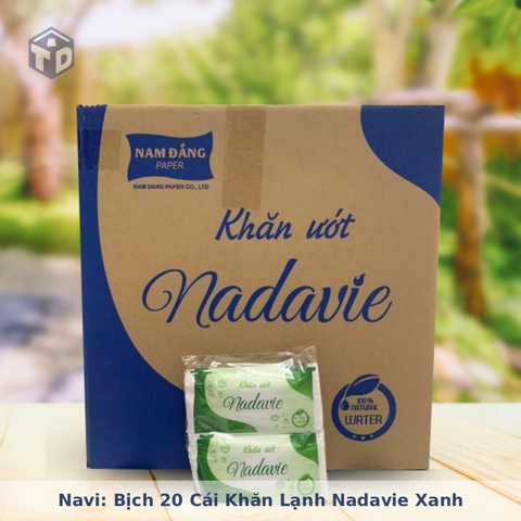 Navi: Bịch 20 Cái Khăn Lạnh Nadavie Xanh