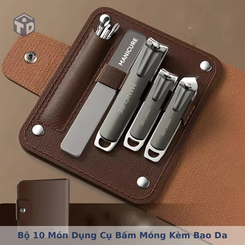 Bộ 10 Món Dụng Cụ Bấm Móng Kèm Bao Da
