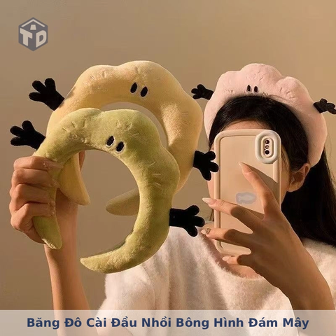 Băng Đô Cài Đầu Nhồi Bông Hình Đám Mây