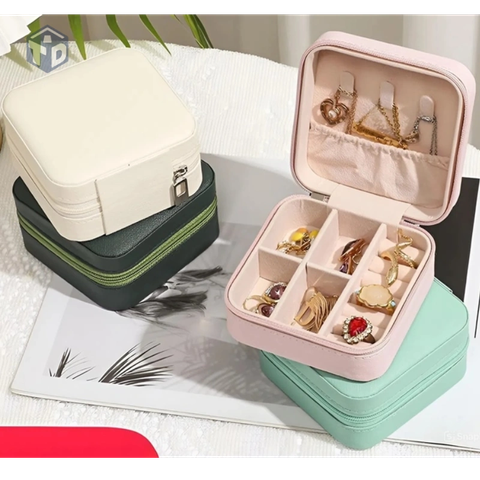 Hộp Đựng Trang Sức Mini Có Khóa Kéo