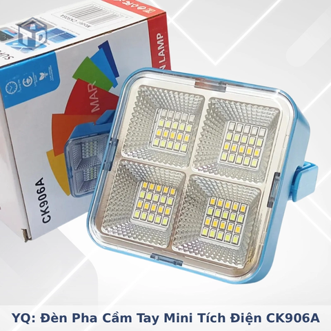 YQ: Đèn pha cầm tay mini tích điện năng lượng mặt trời CK906A