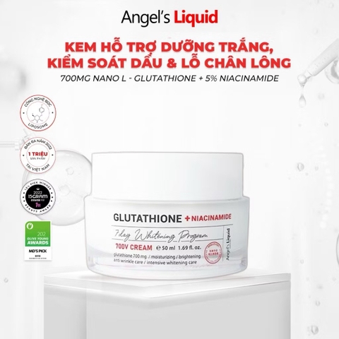 Kem Dưỡng Trắng Da Cấp Ẩm Đa Tầng Angel's Liquid 7 Day Whitening Program Glutathione 700 V-Cream