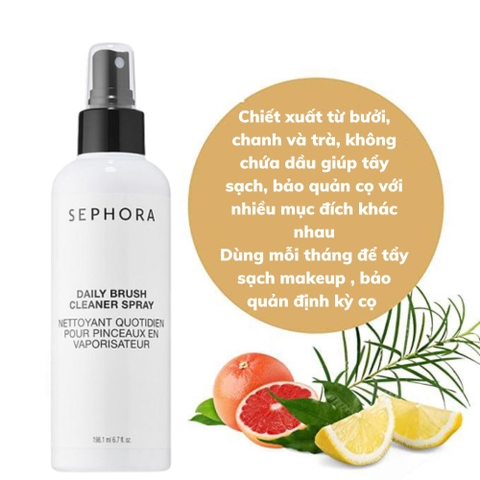 Bản sao của Xịt Rửa Cọ Giặt Cọ khô Sephora Daily Brush Cleanse