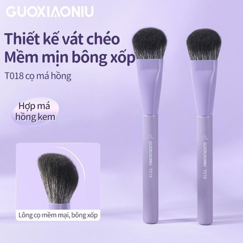Cọ Phủ phấn cọ Má Hồng Guoxiaoniu T018 Bunny Sloped Blush
