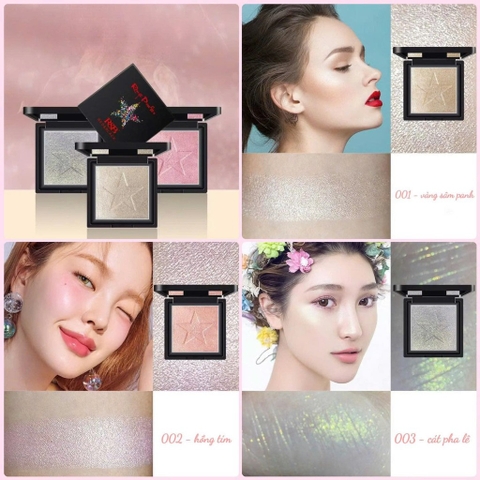 Nhũ Bắt Sáng Highlight RED & BLACK R&B Velvet Touch Blusher Powder