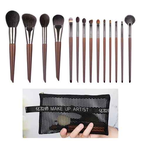 Set Cọ Cá Nhân OVW 14 Cây Kèm Túi Cán Gỗ