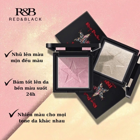 Nhũ Bắt Sáng Highlight RED & BLACK R&B Velvet Touch Blusher Powder