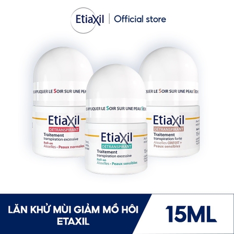 Lăn Nách Khử Mùi EtiaXil Detranspirant Traitement Roll-On Peaux Normales 15ml