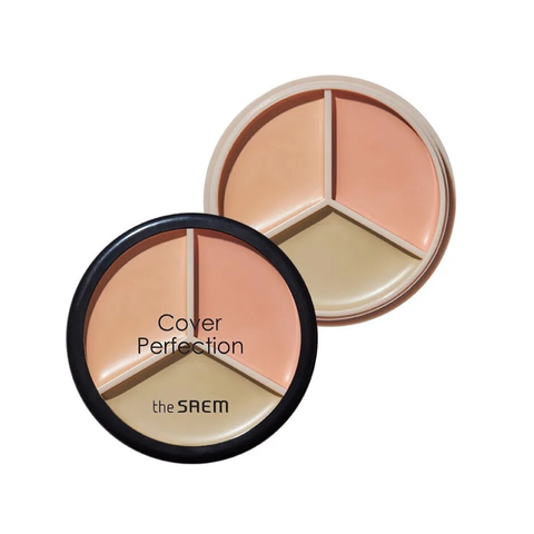 Che Khuyết Điểm Triệt Sắc The Saem Cover Triple Pot Concealer