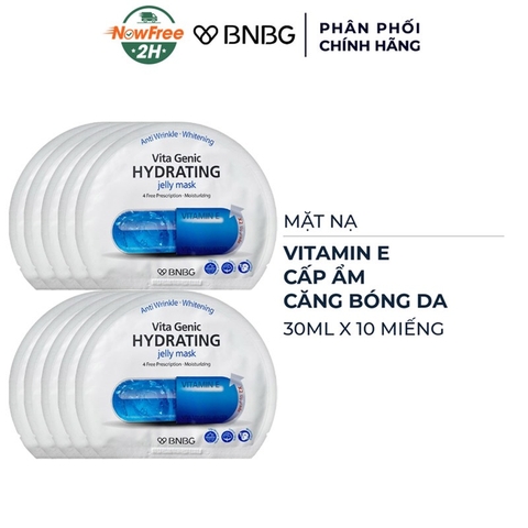 Mặt Nạ Miếng BNBG Dưỡng Ẩm, Hỗ Trợ Dưỡng Trắng, Cải Thiện Làn Da Hàn Quốc (Vitamin A, B, B3, E)