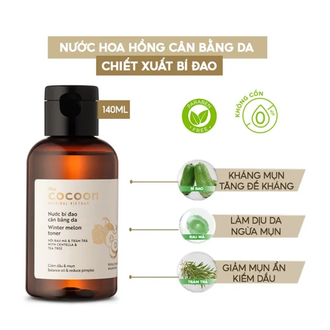 Nước Cân Bằng Da Cocoon Winter Melon Toner Bí Đao Toner