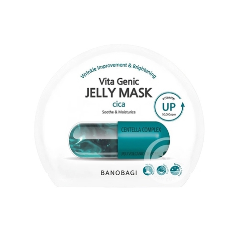 Mặt Nạ Banobagi Premium Vita Genic Jelly Mask Cica Dưỡng Trắng, Mờ Thâm Nám 30g (Xanh Ngọc)