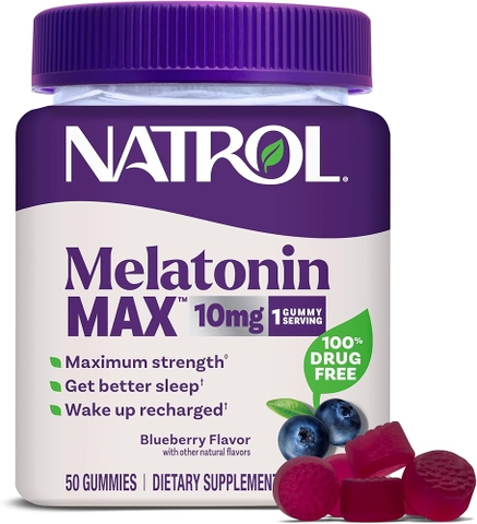 Kẹo Hỗ Trợ Giúp Ngủ Natrol Melatonin Max 10mg