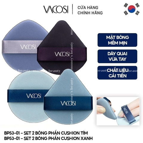 Set 2 Bông Mút Cushion Vacosi Double Side Sponge