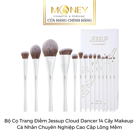 Bộ Cọ Trang Điểm Jessup Cloud Dancer 14 Cây Makeup Cá Nhân Chuyên Nghiệp Cao Cấp Lông Mềm