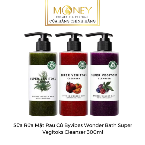 Sữa Rửa Mặt Rau Củ Byvibes Wonder Bath Super Vegitoks Cleanser 300ml