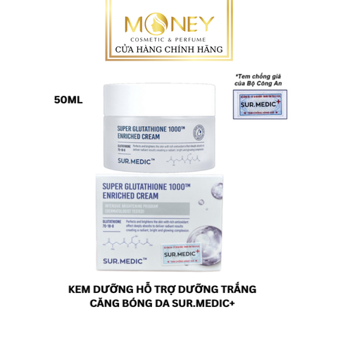 Kem Dưỡng Trắng Da  Sur.Medic Super Glutathione 1000TM Enriched Cream Dưỡng
