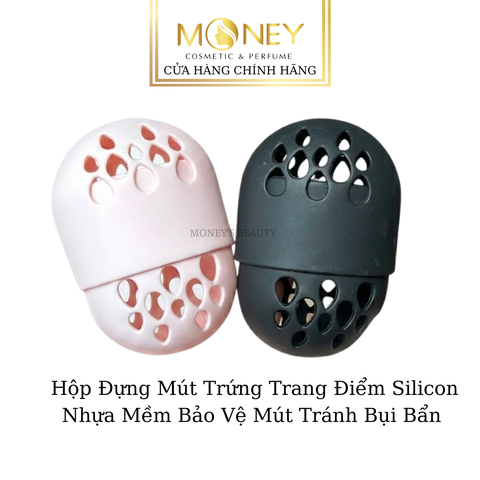 Hộp Đựng Mút Trứng Trang Điểm Silicon Nhựa Mềm Bảo Vệ Mút Tránh Bụi Bẩn