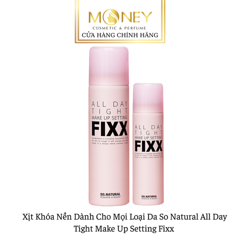 Xịt Khóa Nền Dành Cho Mọi Loại Da So Natural All Day Tight Make Up Setting Fixx (Hồng)