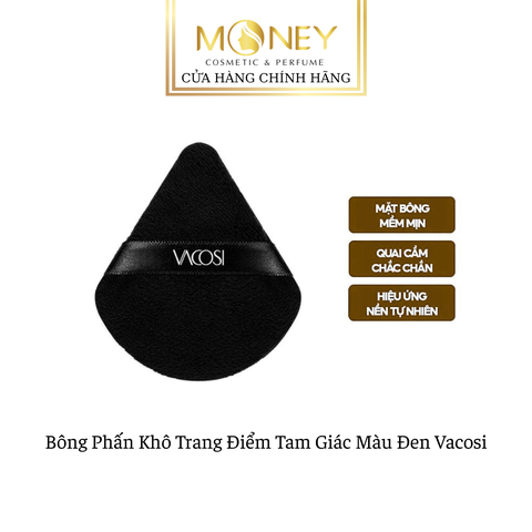 Bông Phấn Khô Trang Điểm Tam Giác Màu Đen Vacosi