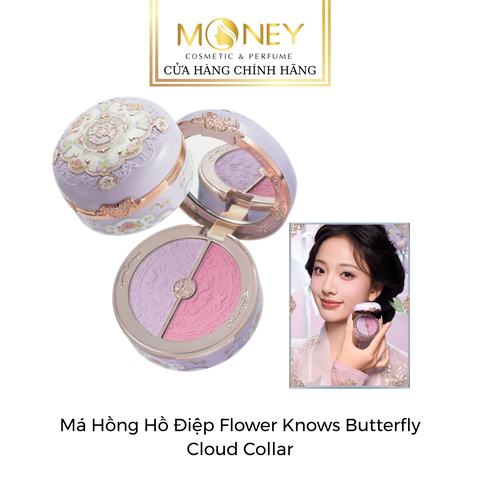 Má Hồng Hồ Điệp Flower Knows Butterfly Cloud Collar