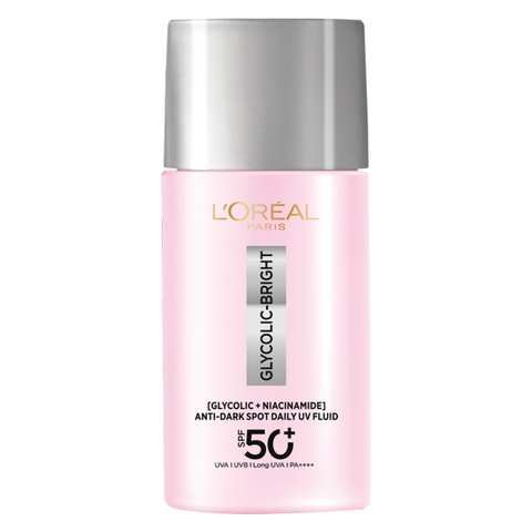 Kem Chống Nắng Dạng Sữa Loreal Glycolic Bright Anti-Dark Spot UV Fluid SPF 50+ PA++++