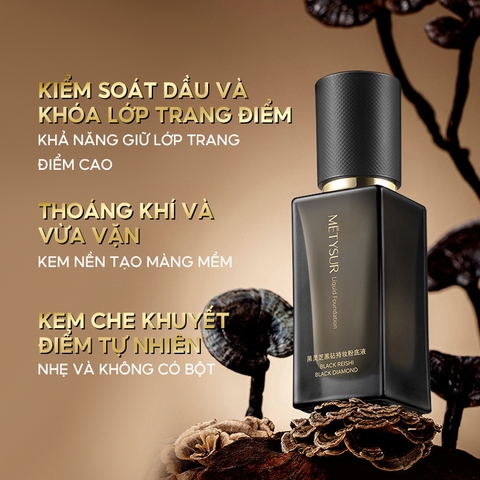 Kem Nền Phân Tử Nước Kiềm Dầu Lâu Trôi  Metysur Liquid Foundation Long-lasting Makeup